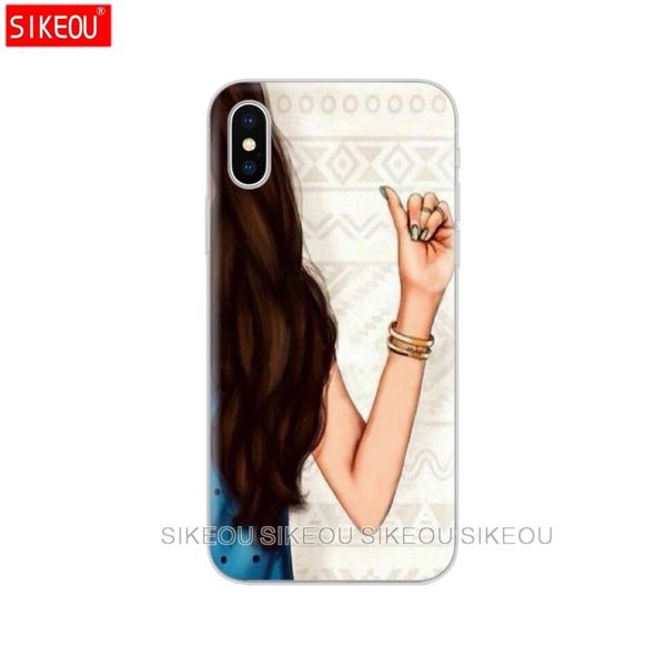 

silicone cover phone case for iphone 6 x 8 7 6s 5 5s se plus 10 xr xs max case girls brunette blonde friends bff matching
