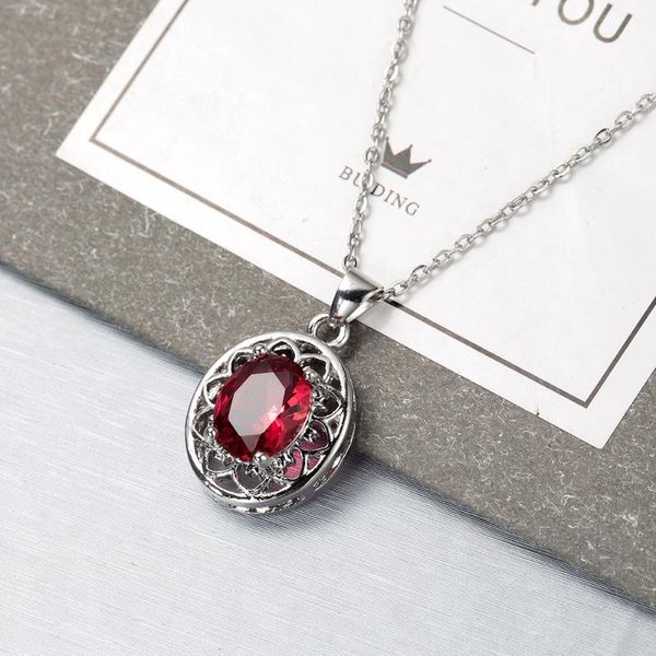 

sale new model fashion jewelry oval cubic cubic zircon necklace wedding jewelry engagement chain necklace for women, Silver