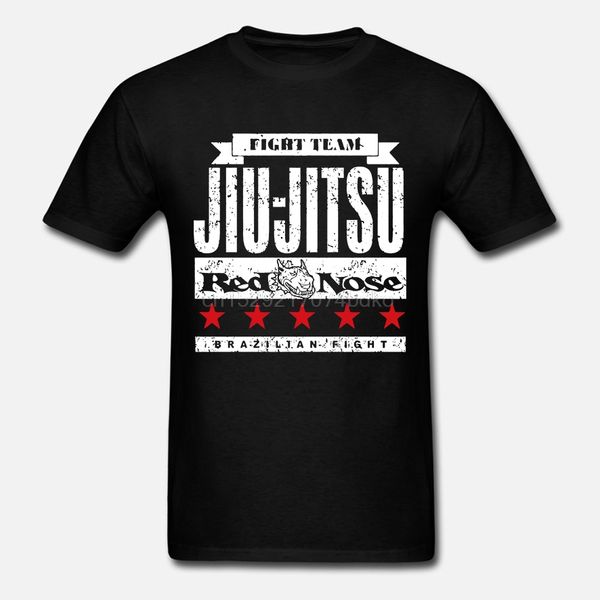 

new brazilian jiu-jitsu t shirt red nose five star bjj t-shirt short sleeve-bk