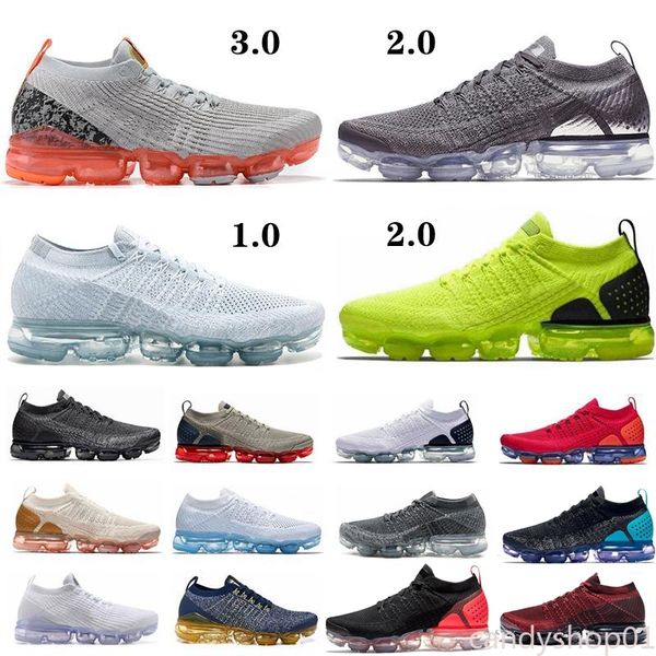 

2020 2.0 women mens running shoes knit multi-color real quality zebra team red orbit volt racer tn plus trainer sneakers 7-12 c01, Black