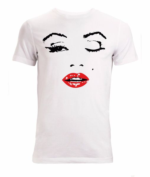 

new fashion cool casual t shirts marilyn monroe minimalistic face artwork men's t shirt white summer tee shirt