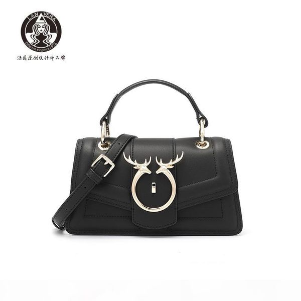 

fashion women handbag designer ladies shoulder bag youth flap sweet wind genuine leather black crossbody bag 1090