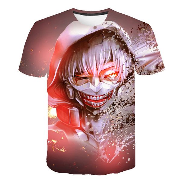 

tokyo ghoul blood japan anime cosplay 3d print shirts hippie graphic plus size men clothing