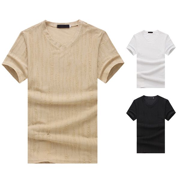 

new style tile large size short sleeve cool fashion t-shirt q07 -40, White;black