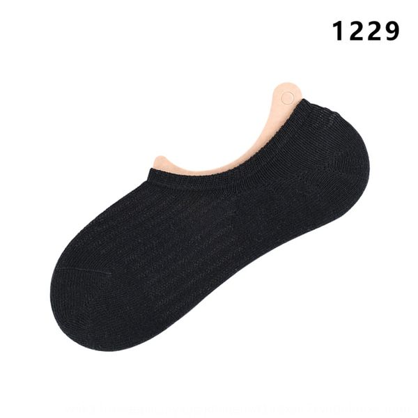 

случайные сплошной цвет pure мужской сетки невидимый анти-отсоединение невидимые носки силиконовой полнолицевой хлопчатобумажные носки лето, Black