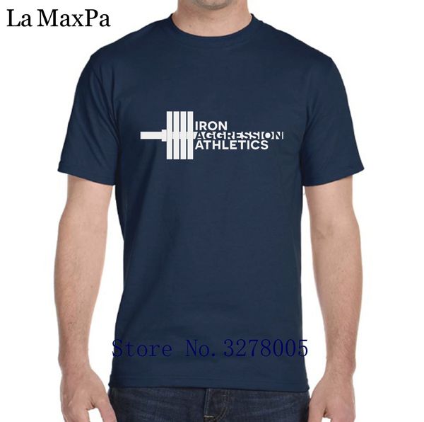 

customized t-shirt fitness iron aggression athletics men tshirt standard cotton tee shirt homme summer plus size 3xl sale