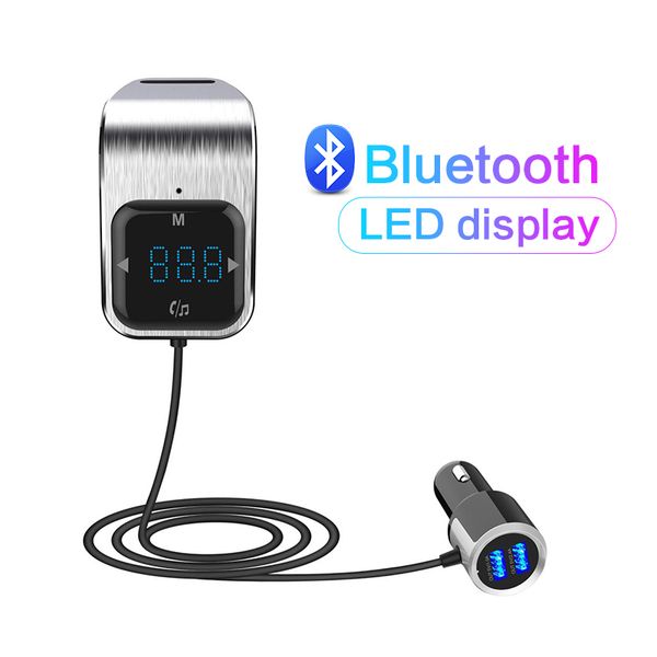 

car bluetooth mp3 player transmitter bluetooth car wirless adapter fm modulator with hands-speaking dual usb fast charger