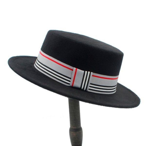 

wide brim hats fashion wool flat hat for women's felt fedora laday prok pie chapeu de feltro bowler gambler, Blue;gray