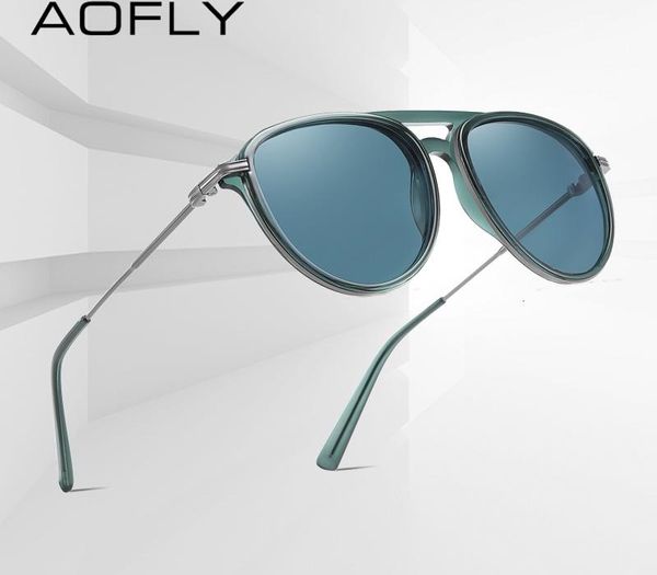 

aofly brand design pilot polarized sunglasses women men fashion acetate frame gradient lens driving sun glasses male uv400, White;black