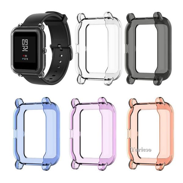 

for huami youth 1s amazfit bips for amazfit bip s case transparent waterproof shockproof cover anti-scratch protective shell promotion