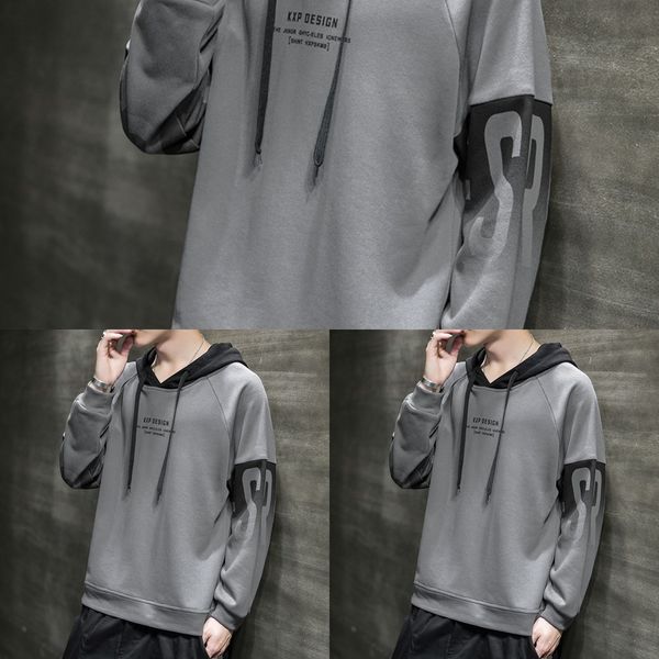 

a sweater variety of 2020 autumn new sweater men's hooded korean youth handsome loose casual long sleeve men's clothing ivlyf, Black