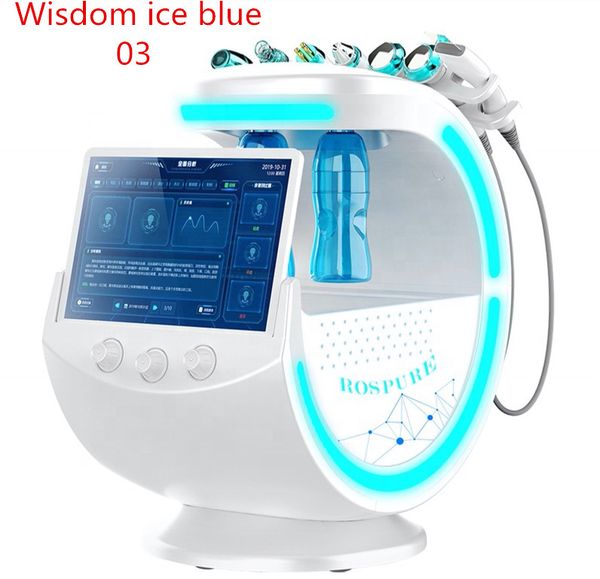 

220v uk plug wisdom ice blue hydrogen oxygen small bubble beauty instrument skin management detector