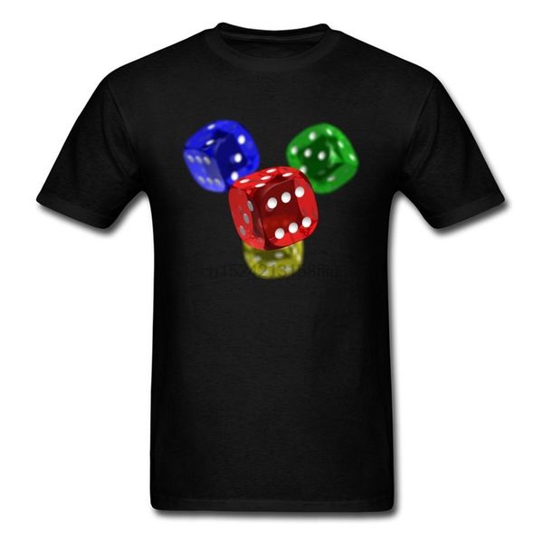 

roll the dice 100% cotton t-shirt for short sleeve slim fit shirts new coming summerfall o neck tee-shirt casual