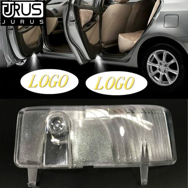 

jurus 2pcs led door courtesy light with car logo for 6 2004-2013 laser light projector lamp ghost shadow car accessories