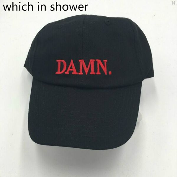 

which in shower black embroidered damn. dad hat hip hop stitched kendrick lamar unstructured rapper baseball cap trucker bone, Blue;gray