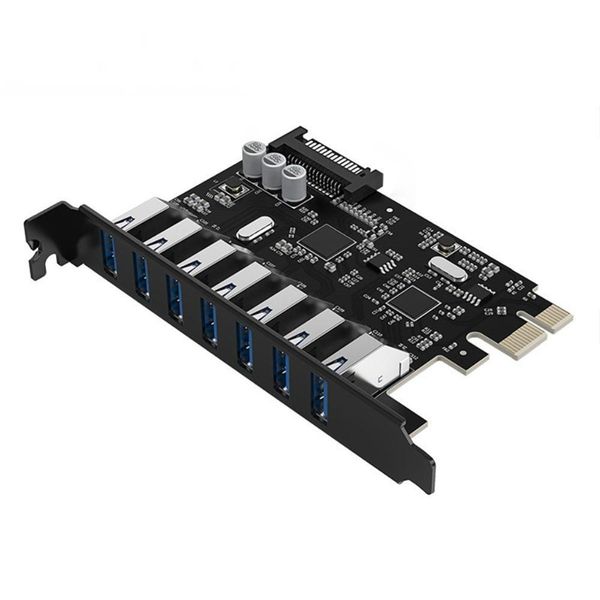 

usb 3.0 7 port pci-e express card sata to 15 pin high speed extender adapter card power connector