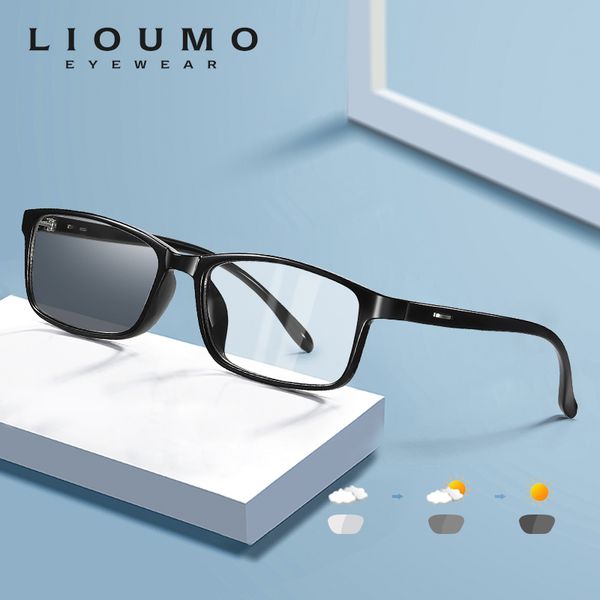 

lioumo square retro glasses men women blue light blocking lenses pchromic eyewear flat mirror 100% anti-uv eyeglasses, White;black