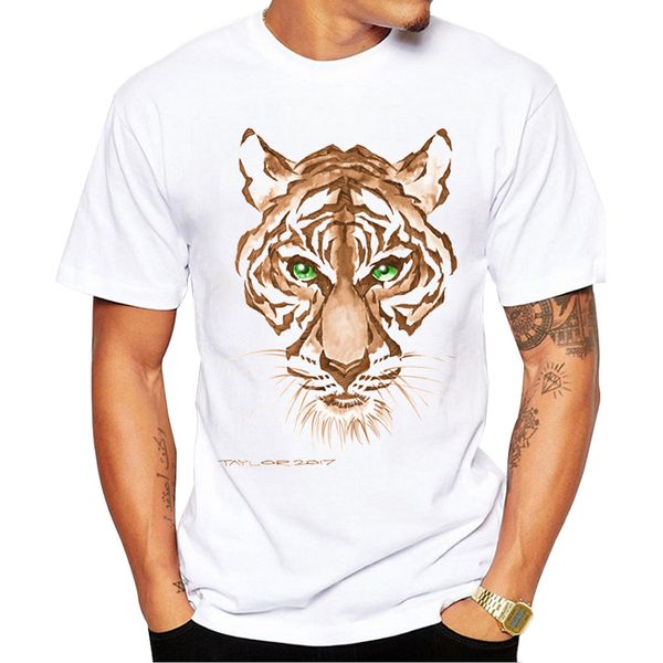 

teehub горячие продаж hipster tiger мужчины t-shirt tops смешные животных printed tshirts с коротким рукавом tee мода