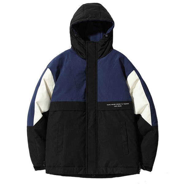 

fashion winter hooded duck down jackets men warm warm down coats male casual winter outerwer short down parkas, Black