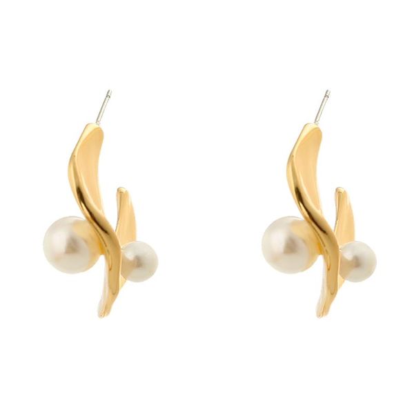 

hoop & huggie fashion jewelry pearl earring, Golden;silver
