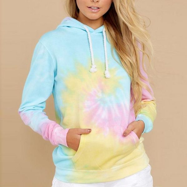 

fashion brand women's hoodies 2020 spring autumn female casual hoodies sweatshirts women tie-dyed print sweatshirt, Black