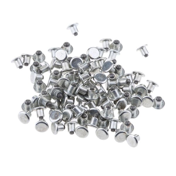

100 pieces hard metal wheel tyre snow spikes screw studs for bike scooter - silver