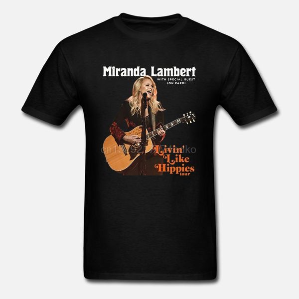 

miranda lambert livin like hippies 2020 mens black t-shirt size s-xxl