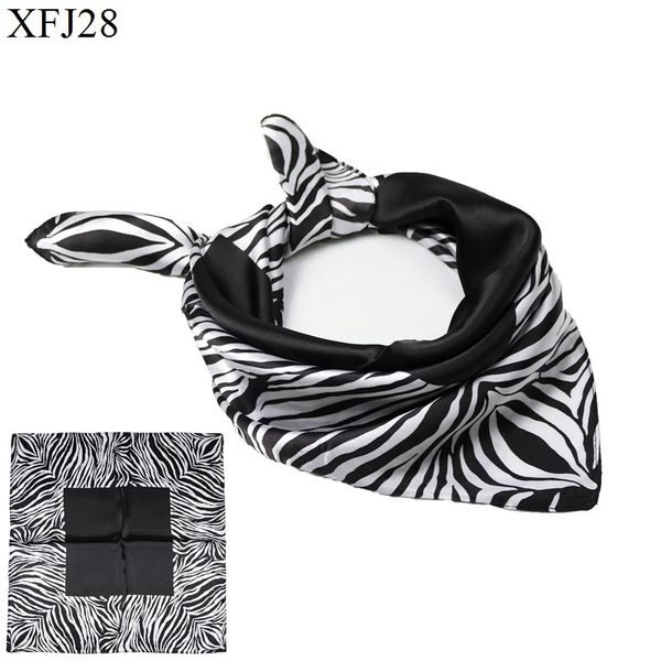 

selling zebra pattern black leopard pattern silk scarves 60 * 60cm small square scarves sold to europe and america, Blue;gray