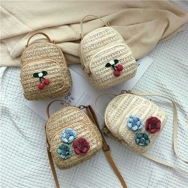 

summer ladies rattan straw bag woven crossbody beach bags bucket handbag bags