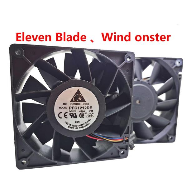 

fans & coolings for delta pfc1212de pfb1212uhe 120*120*38 mm 12038 1238 12cm dc 12v 4.80a 5500 rpm 252.85 cfm server inverter cooling fan