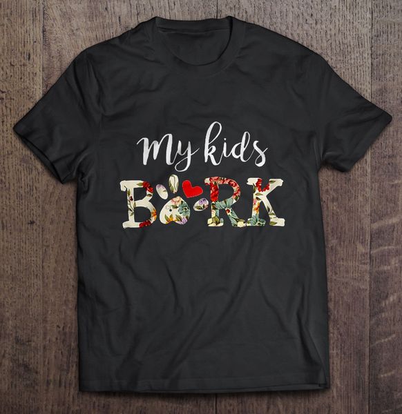 

men t shirt my kids bark paw women t-shirt
