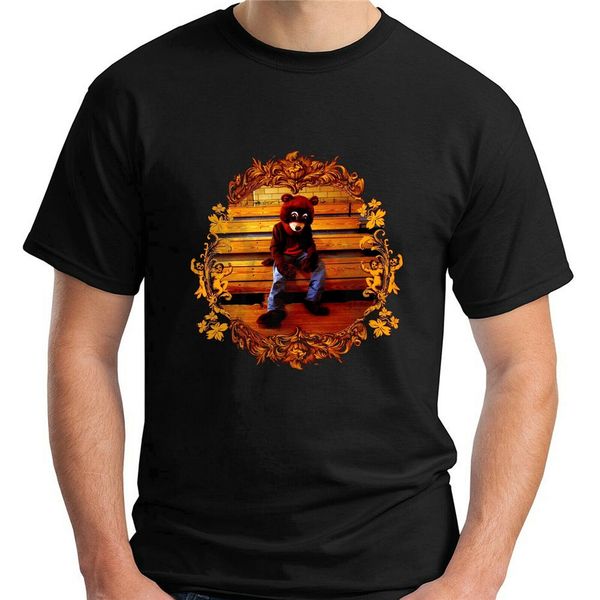 

kanye west college dropout album rap hip hop black t-shirt size s-3xl new fashion tee shirt
