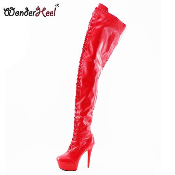 

wonderheel 15cm stiletto heel women boots black maover the knee ultra high heels boots thigh high heel boot