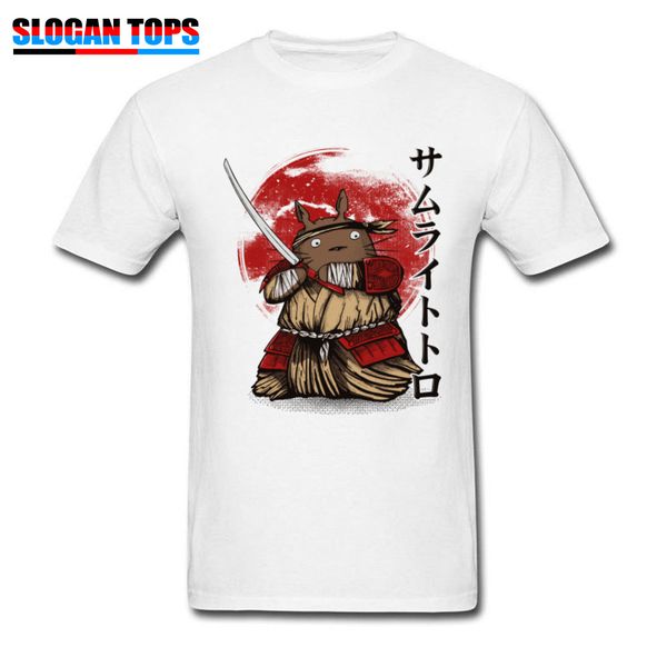 

тоторо samurai 100% хлопок топы рубашки мужчины аниме tshirt япония стиль дизайнер мой сосед тоторо майка с коротким рукавом футболки