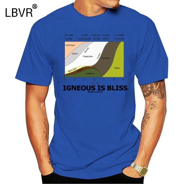 

2019 fashion men t shirt igneous is bliss geology rock geek humor