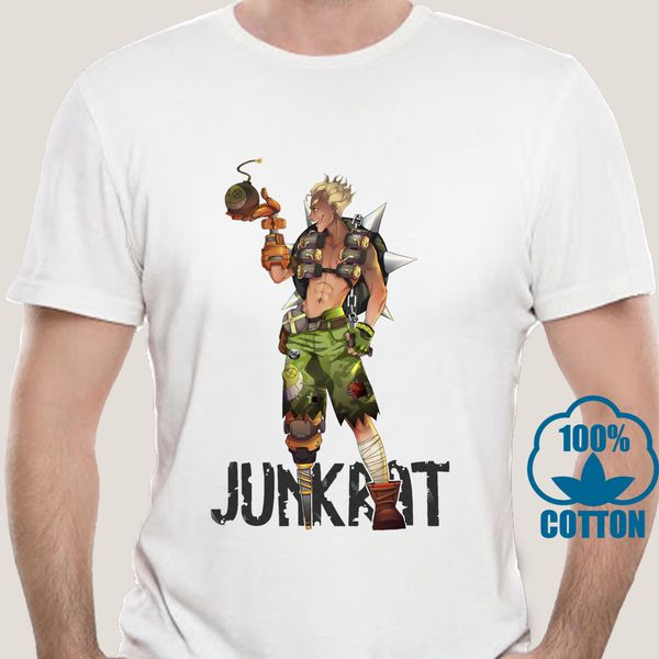 

1829a хлопок tee shirt джерси junkrat tshirt man o-образный вырез летней hip hop brand одежда с коротким рукавом фитнес мужчина tshirt homme