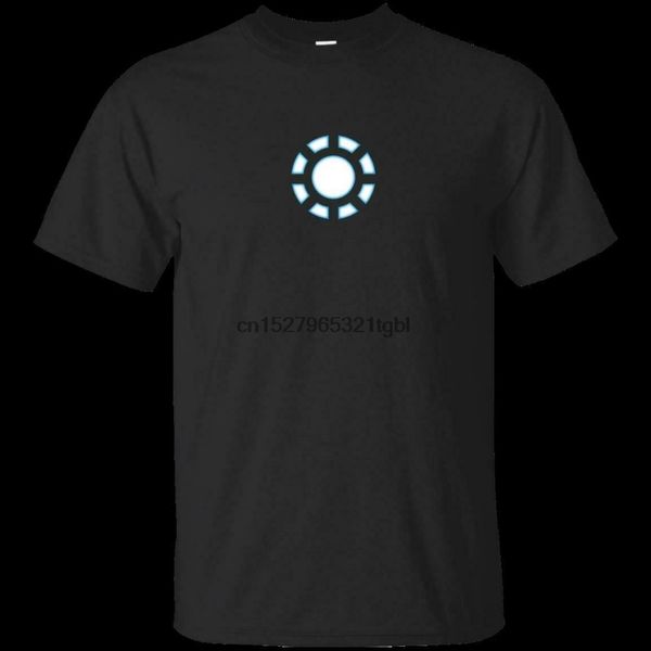 

arc reactor led iron manstark tony blacknavy t shirt short mens fashion brand men street wear t-shirt