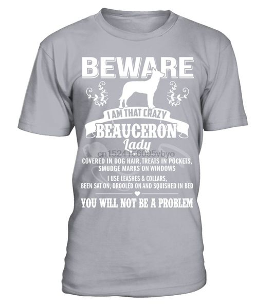 

beware-iam-that-crazy-beauceron- - t-shirt round neck mens