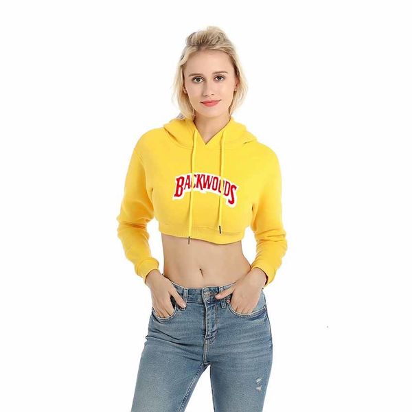 

new spring autumn brand women hoodies sweatshirts backwoods letter printing long sleeve fashion ladies crop, Black