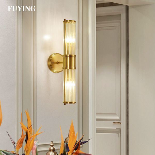 

wall lamp modern american glass indoor led light fixtures for living room bedroom bedside corridor home decor