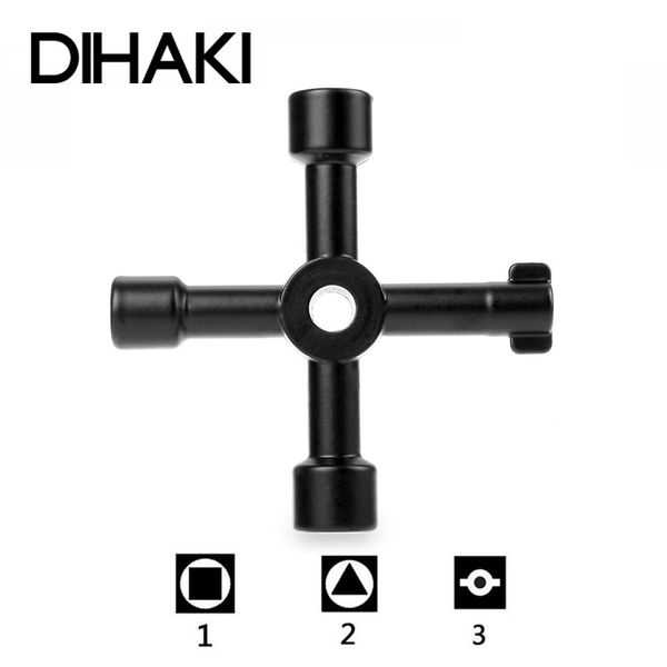 

multi-function 4 in 1 universal cross switch key wrench for train electrical elevator cabinet opening key cross triangle