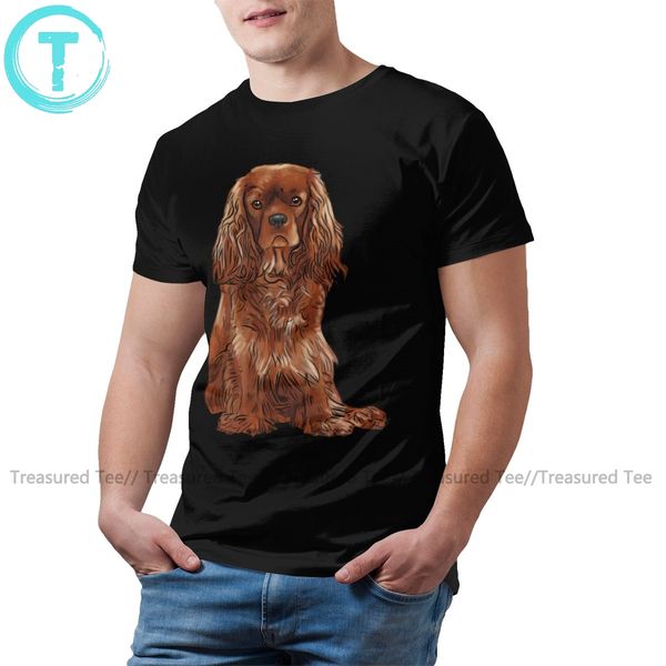 

spaniel puppy t shirt cavalier king charles spaniel t-shirt 100 cotton man tee shirt awesome printed tshirt