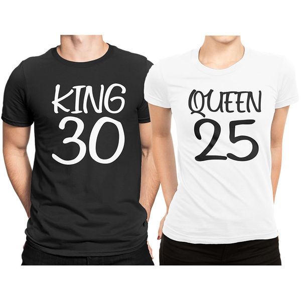 

casual t-shirt pattern men casual tee king - queen newly married couple matching t-shirt honeymoon valentines day tee shirts