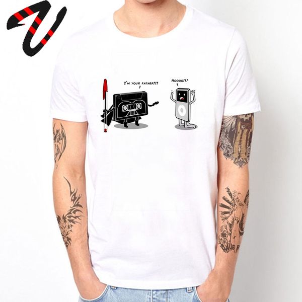 

new geek music player print t shirt funny i'm your father design tee shirt camisa camiseta cool o-neck t-shirt man & tees