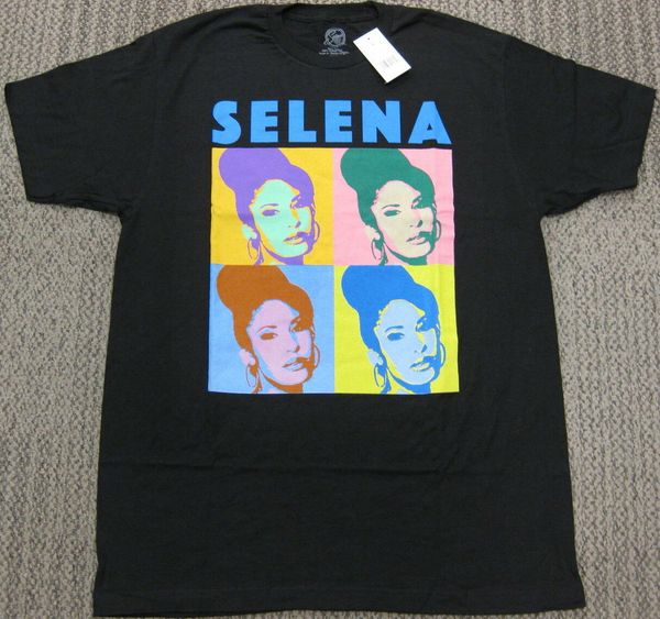 

selena quintanilla-perez athletic fit stretch cotton t shirt black gomez new men