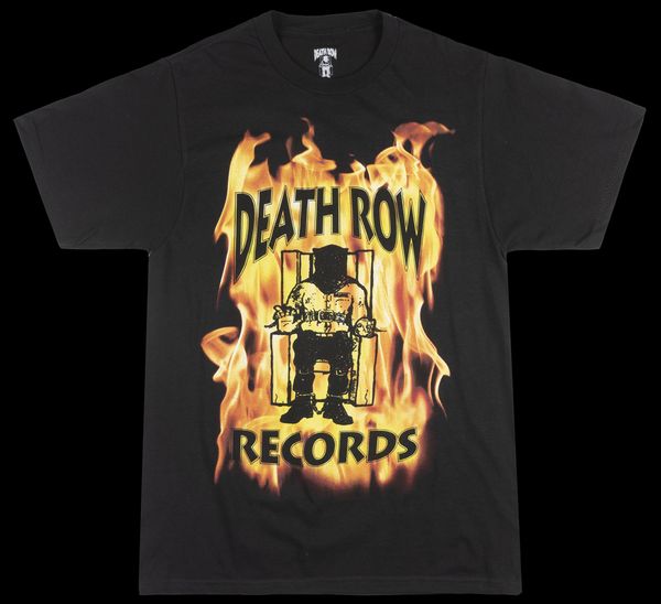 

death row records flames t-shirt hip hop rap music tee ripple junction small