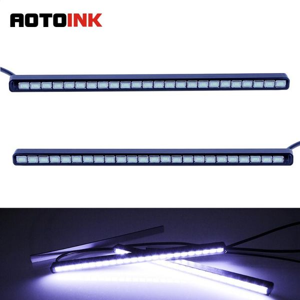 

aotoink 2pcs 18/24/30 smd5630 водить автомобиль drl супер яркий автомобиль водить источник света дневного света 12.5-20.5cm 12v водонепрониц