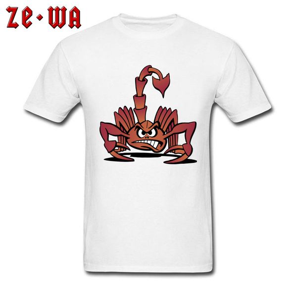 

indignant scorpion white fashion new tee shirt gift short sleeve funny design cartoon print t shirt for boy