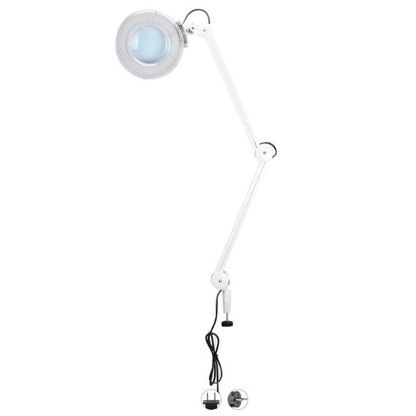 

5x magnifying table desk clamp led light magnifier craft nail art kits