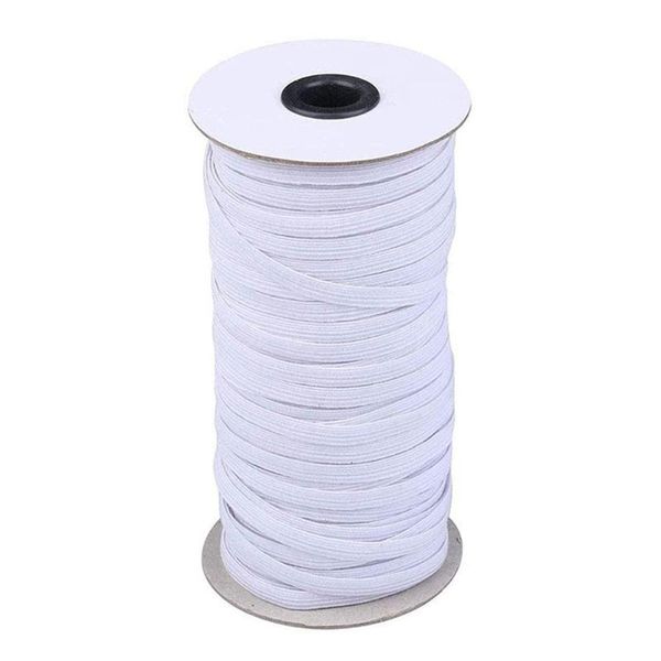 

70/100/200 yards briaded elastic band rope 6mm heavy stretch high elasticity knit spool for sewing crafts ll@17, Black;brown